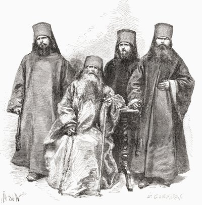 Filaret Drozdov and his three sons, from 